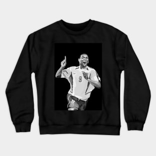 Ronaldo Nazario Legendary Brazil Black And White Art Crewneck Sweatshirt